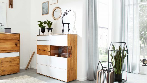 Interliving Wohnzimmer Serie 2020 - Highboard 151124