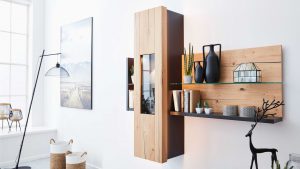 Interliving Wohnzimmer Serie 2103 - Regal 560730 mit Vitrine 560740