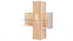 Interliving Wohnzimmer Serie 2103 - Regal 560730 mit Vitrine 560740