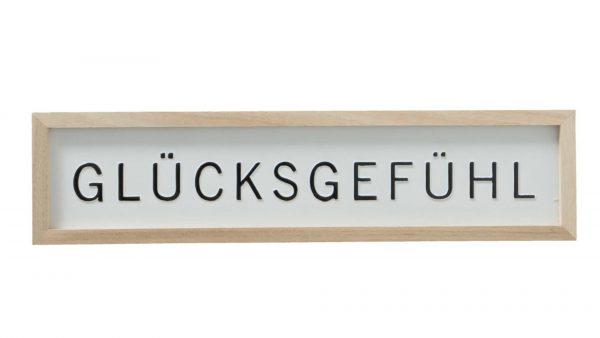 Schild Glücksgefühl