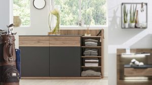 Interliving Schlafzimmer Serie 1007 - Kombikommode mit Regalumbau