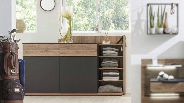 Interliving Schlafzimmer Serie 1007 - Kombikommode mit Regalumbau