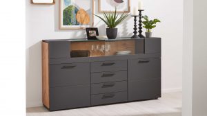 Interliving Wohnzimmer Serie 2023 - Highboard 3824
