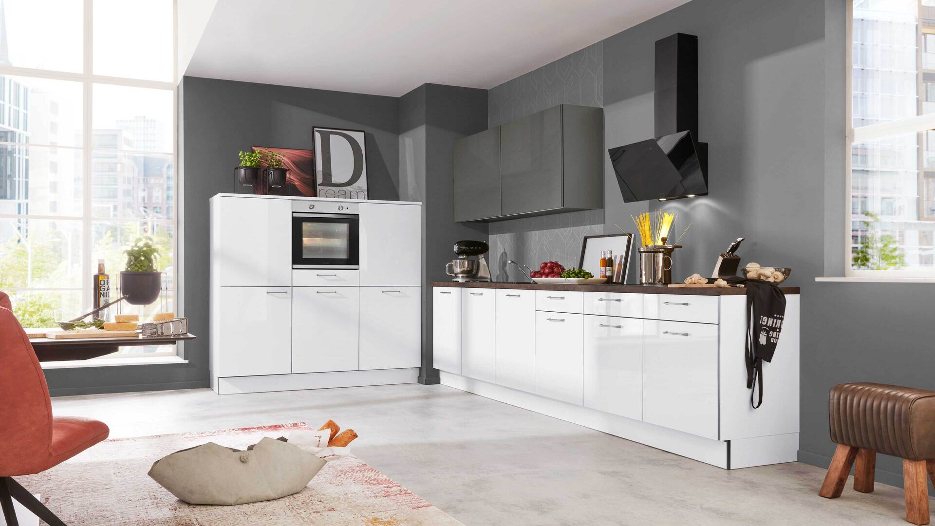 Interliving Küche Serie 3051 mit privileg Einbaugeräten