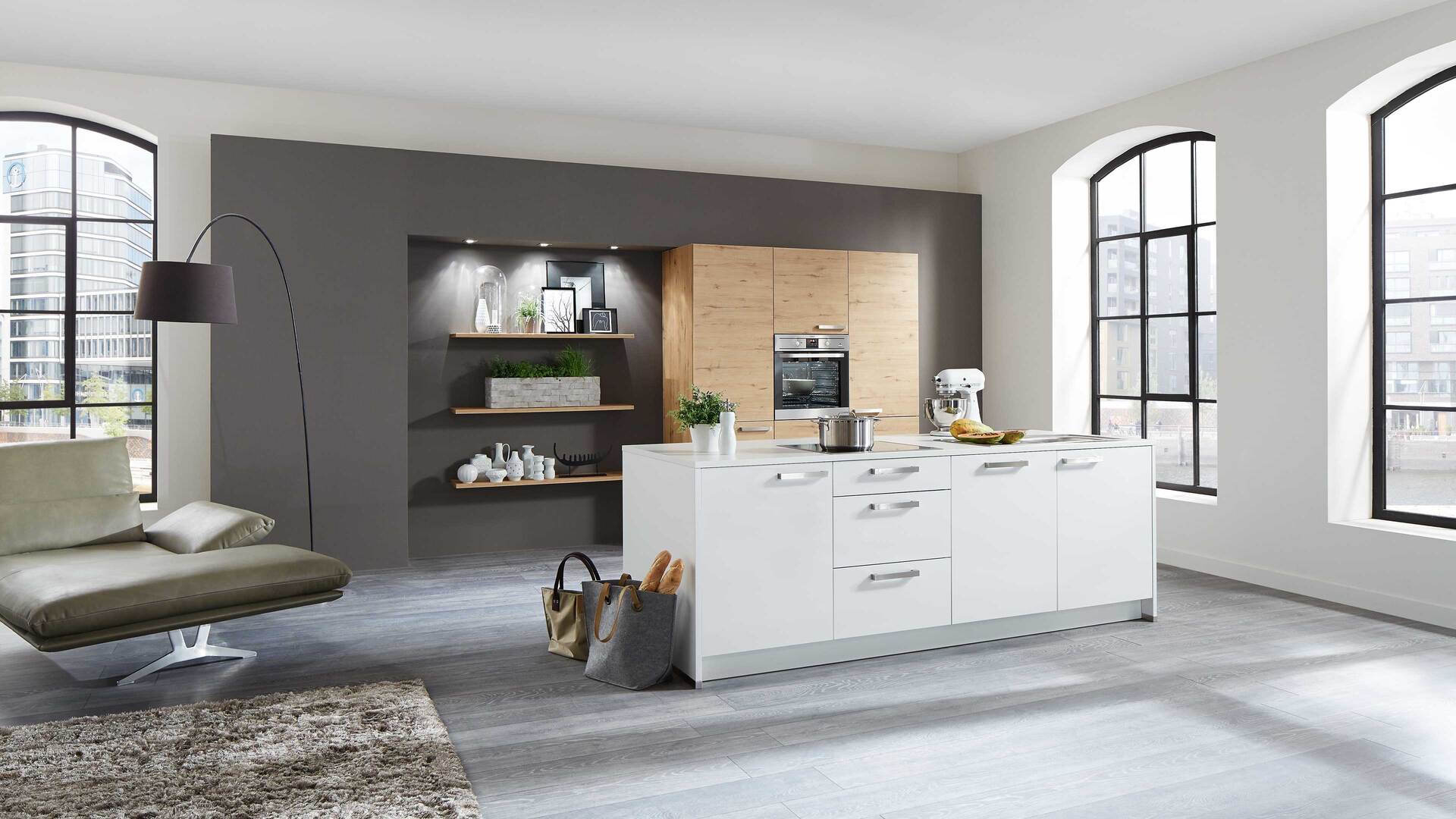 nolte® Einbauküche Soft Lack mit AEG-Einbaugeräten