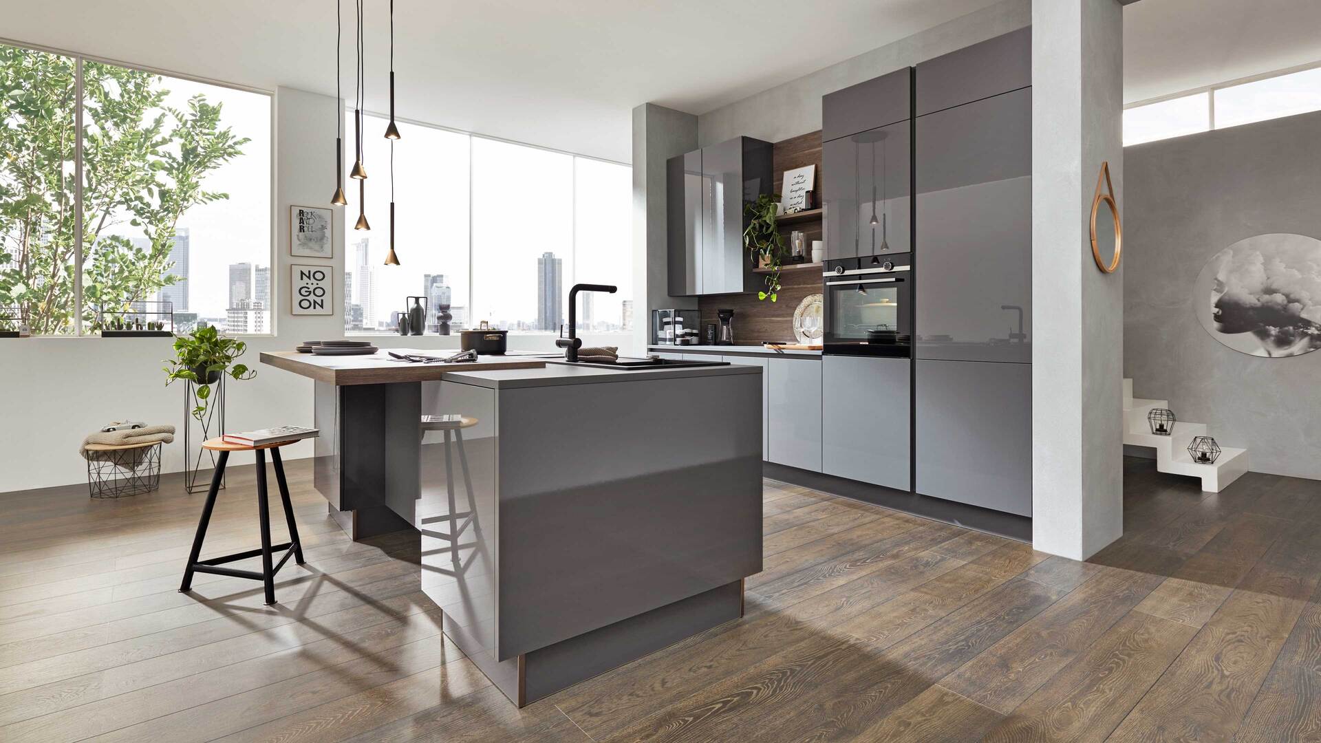 Interliving Küche Serie 3042 mit SIEMENS Einbaugeräten