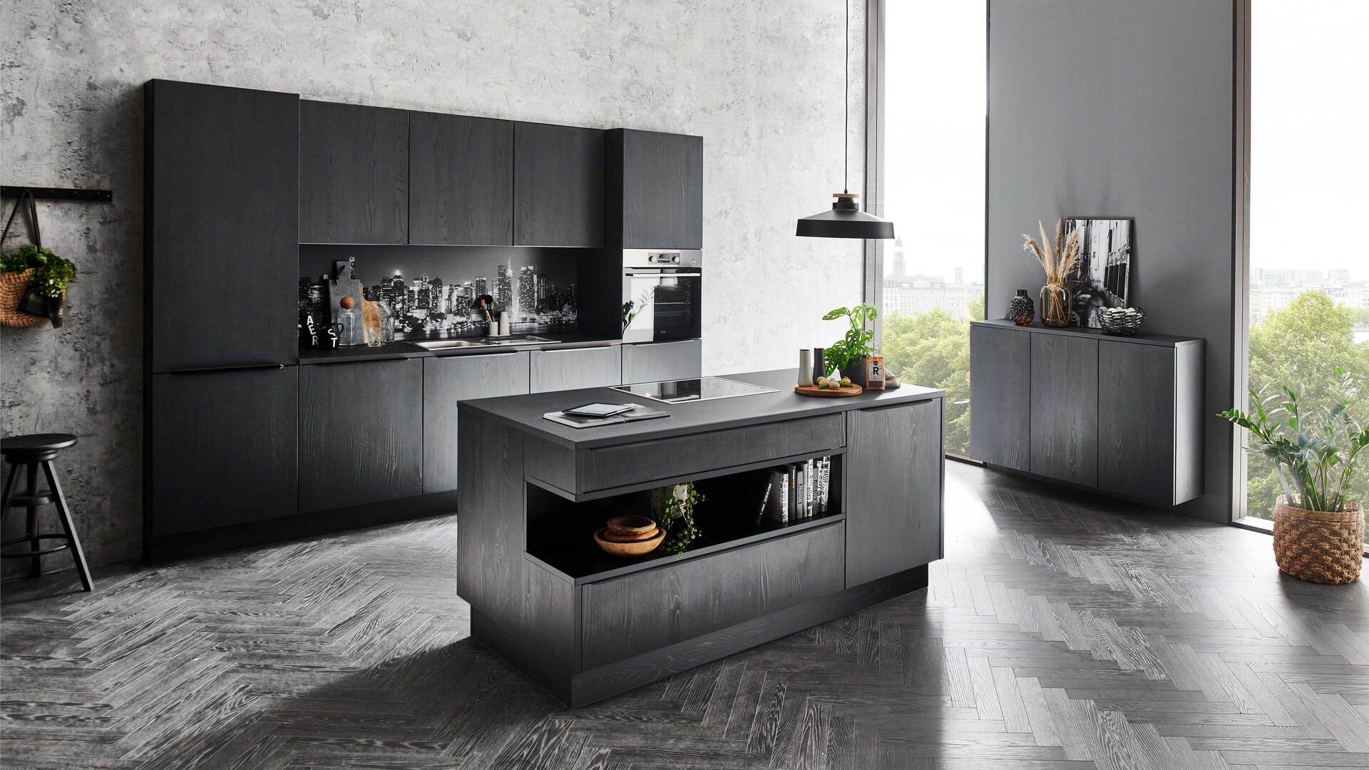 nolte® Einbauküche Manhattan mit AEG Einbaugeräten