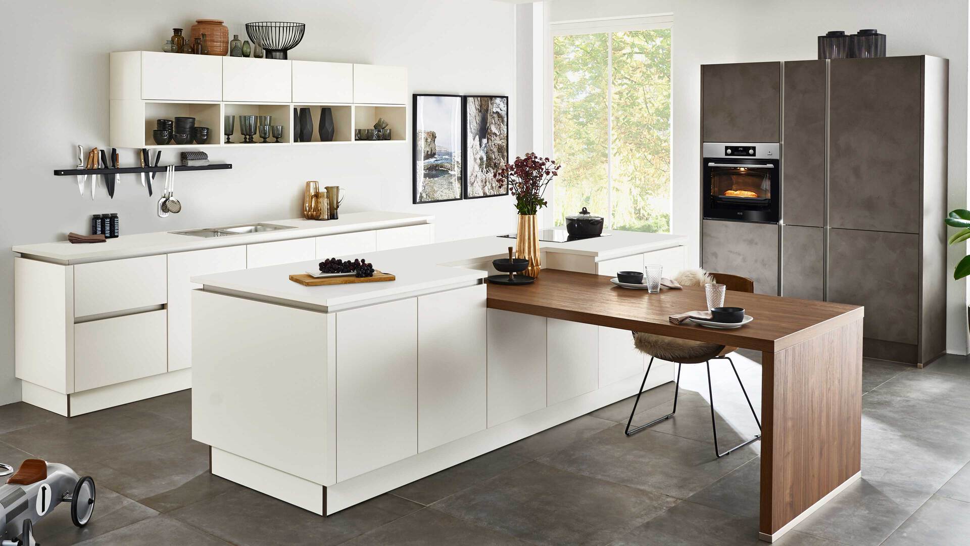 nolte® Einbauküche Soft Lack mit AEG-Einbaugeräten