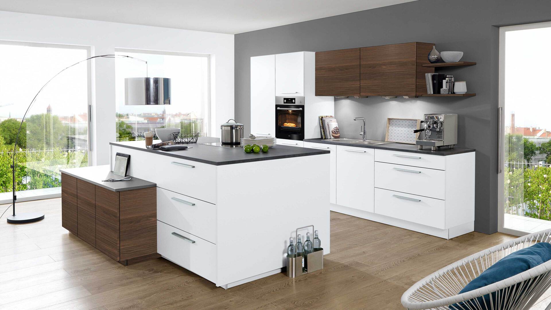 nolte® Einbauküche Soft Lack mit AEG-Einbaugeräten