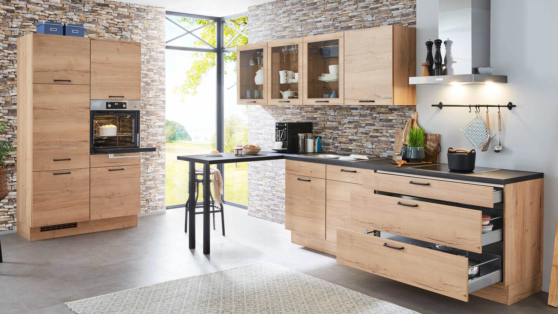 nobilia® Einbauküche Structura mit Einbaugeräten