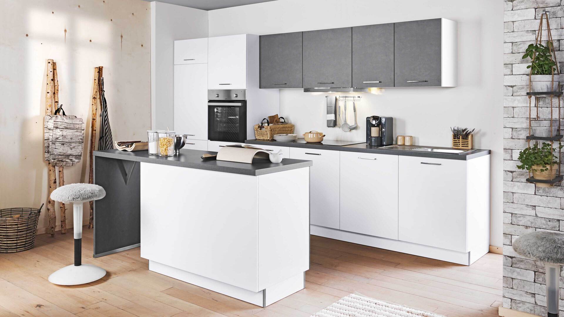 EXPRESS KÜCHEN Einbauküche Clean mit IGNIS Einbaugeräten