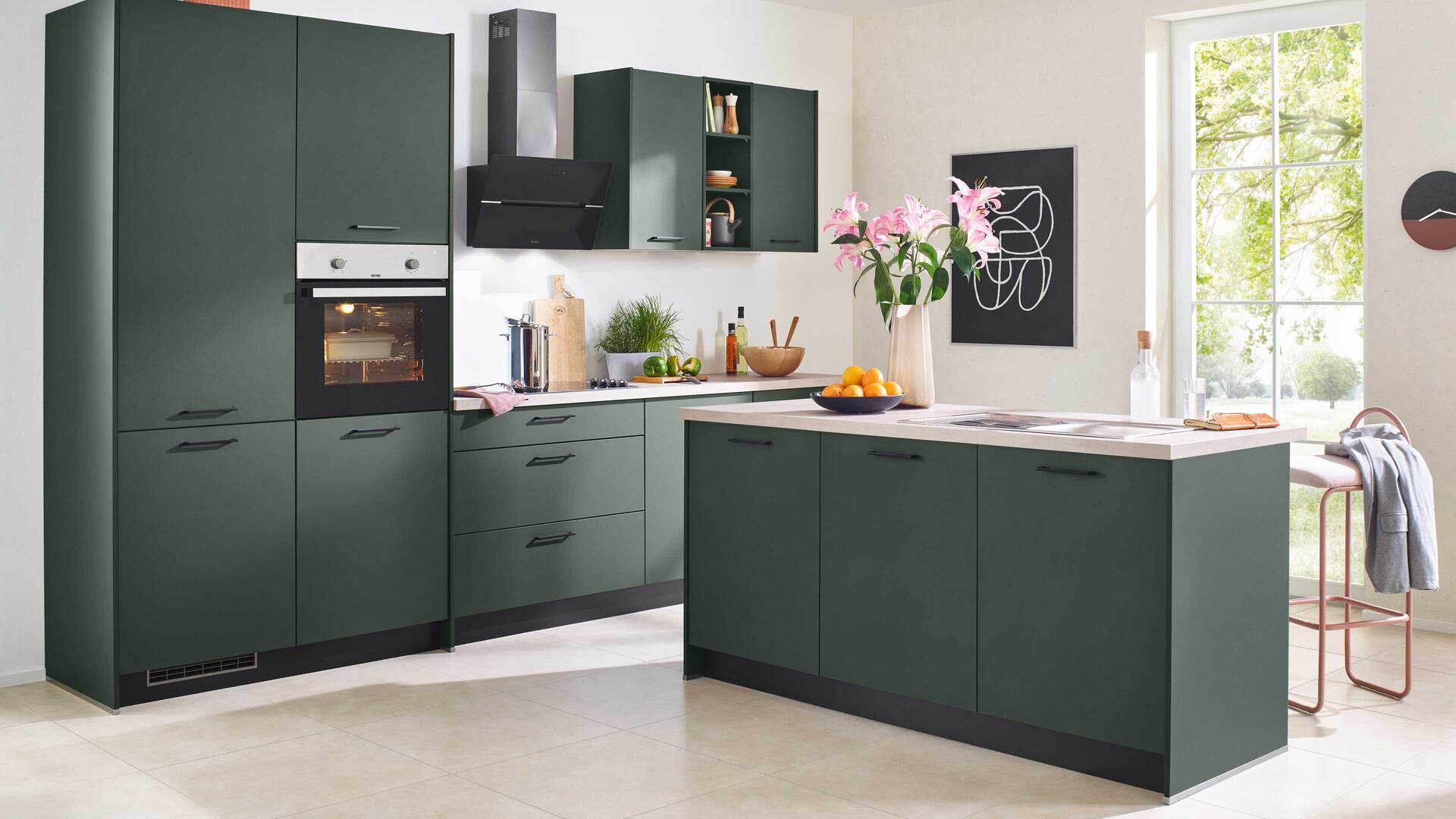 EXPRESS KÜCHEN Einbauküche Clean mit Elektrogeräten